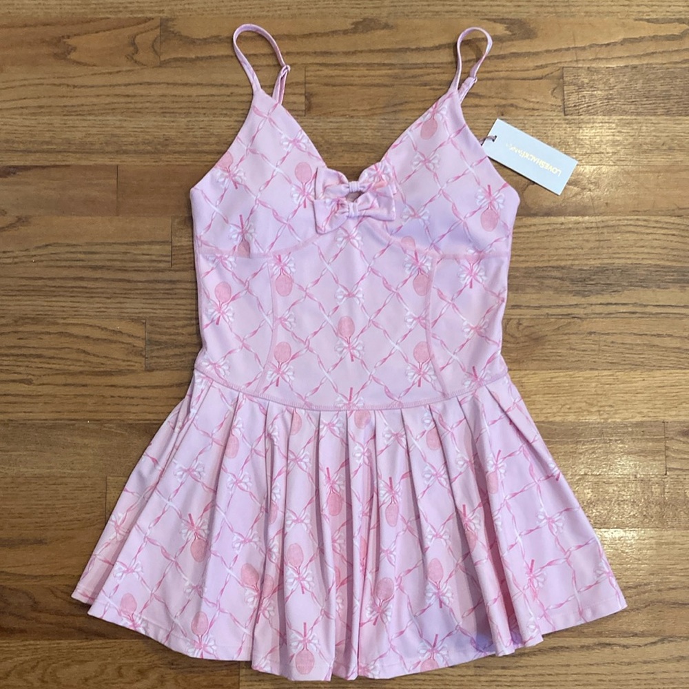LoveShackFancy Hubert Active Dress in Limited Edition Candy Lipstick Size Small